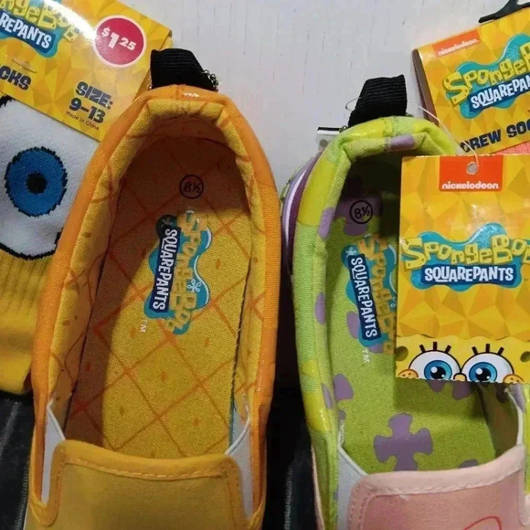 NWOB SpongeBob Squarepants & Patrick Slip On Canvas Sneaker Mens Shoe Sz 8.5 - Picture 8 of 12